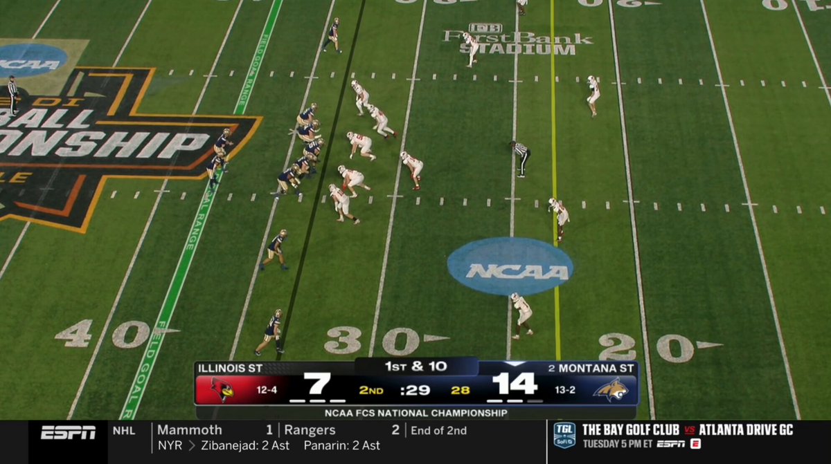 THE HURDLE. THE DIVE. ALL OF IT. Montana State Football back up two scores