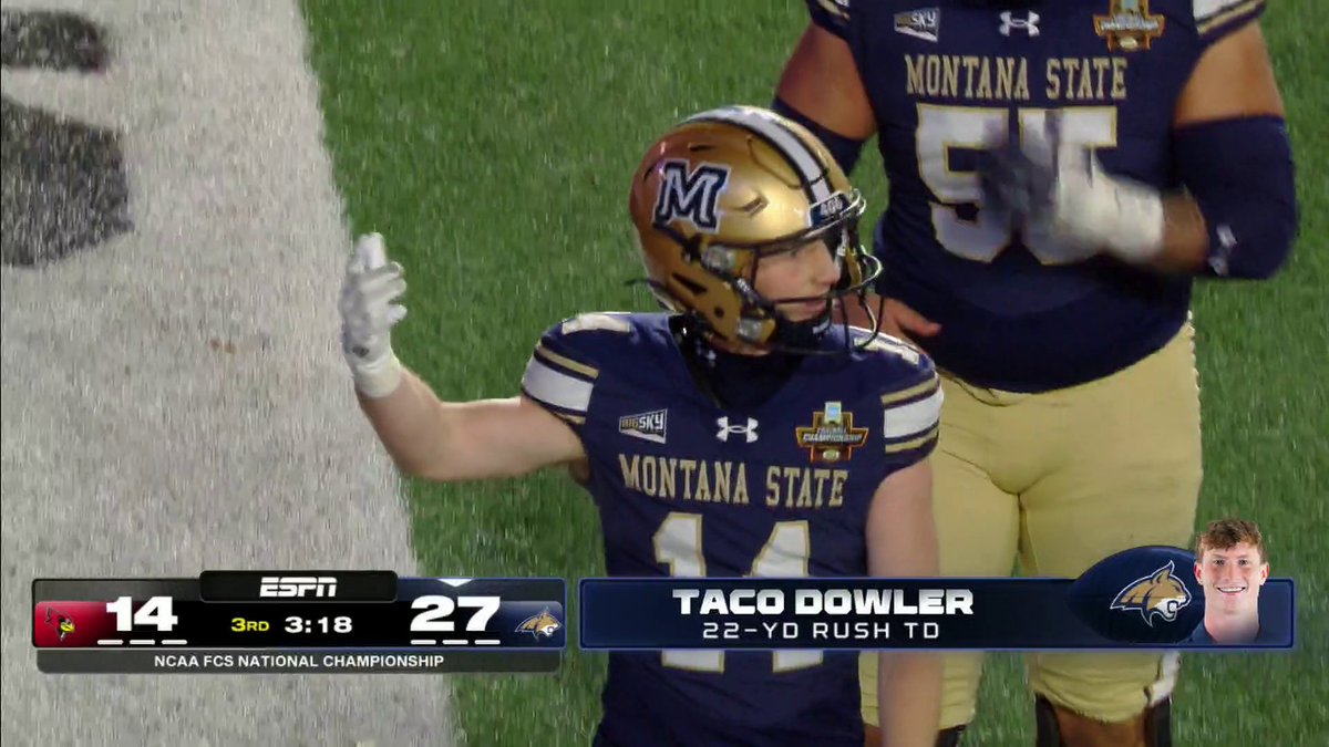 Taco Dowler made everybody miss 😳 Watch the FCS National Championship on ESPN and the ESPN App 🍿