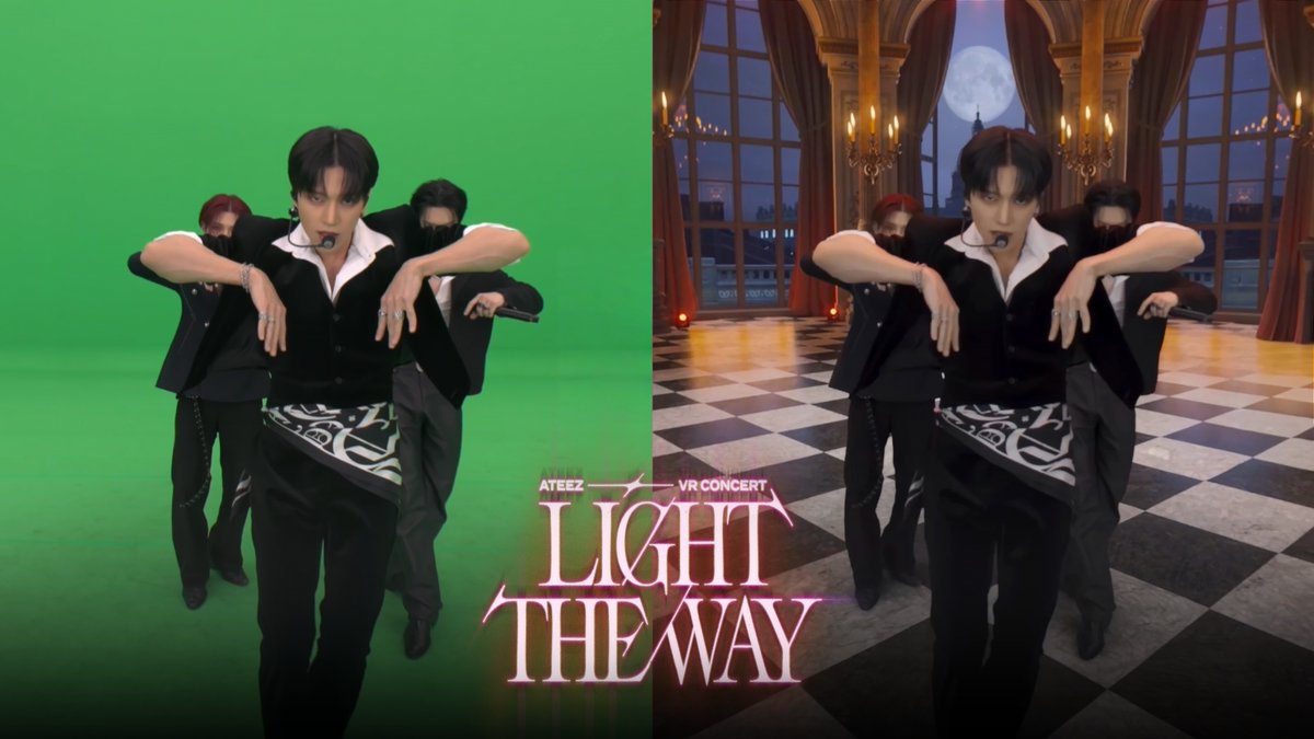 <ATEEZ VR CONCERT : LIGHT THE WAY> 한 장면이 #VR콘서트 로 완성되는 순간👀 그린 스크린 X 스테이지 교차 편집💫 📍메가박스 홍대 🔗 #ATEEZ #에이티즈 #LIGHT_THE_WAY #라이트더웨이 #브이알콘서트