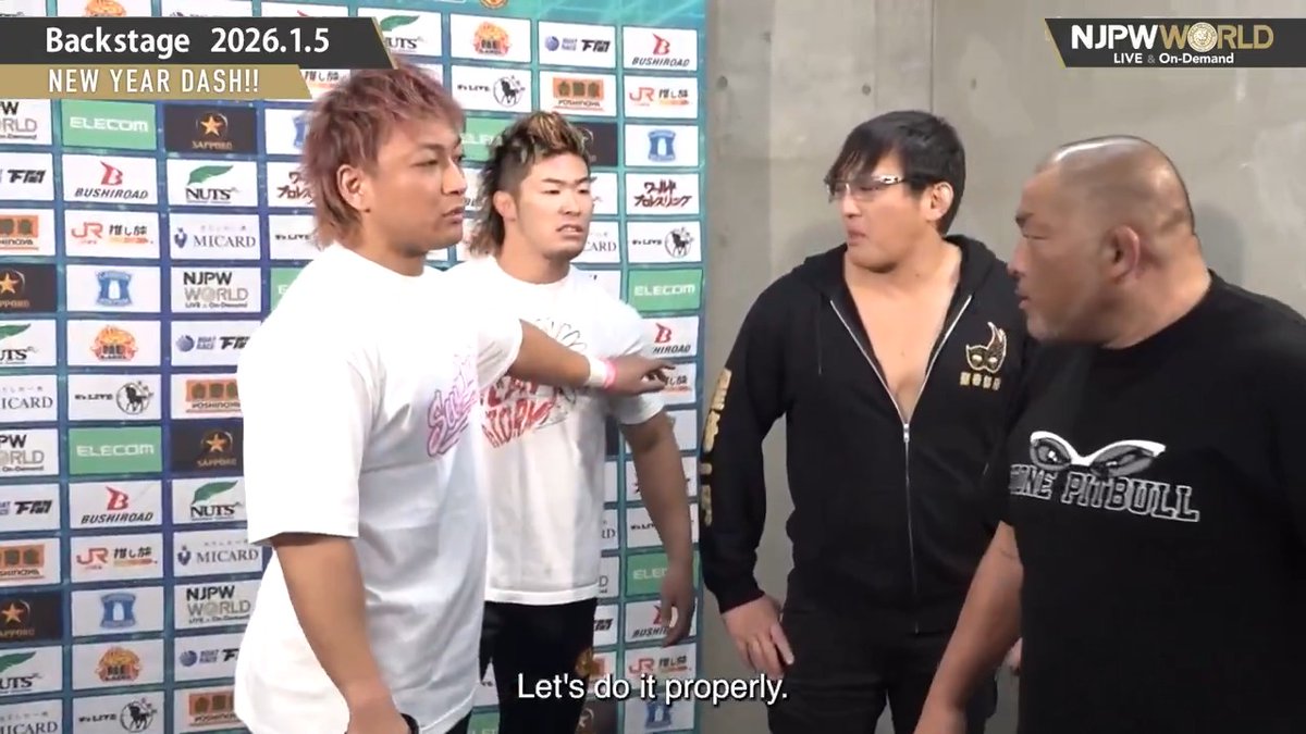 .タイチ and #TomohiroIshii “HEAT STORM” 上村 優也 and 海野 翔太 / Shota Umino NEW YEAR DASH!! (January. 5th, 2026) Backstage comments! Watch FREE｜無料公開中 ⇒ From the profile URL｜「NJPW WORLD」で検索 1/5(月) #njdash のBSコメントを #NJPWWORLD で無料公開中! #NJPW