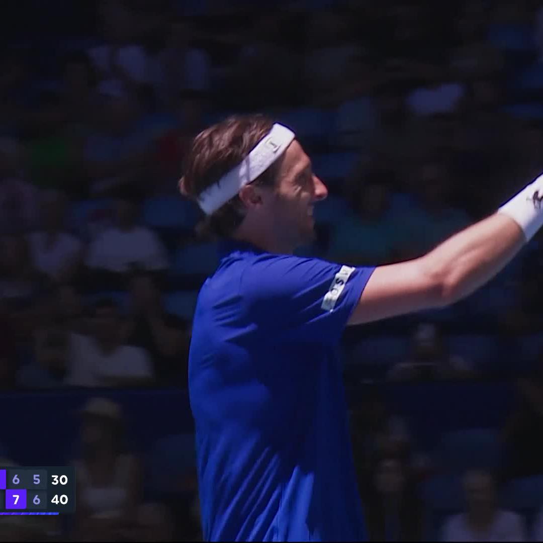 All 💓 Gritty Arthur Rinderknech rallies to defeat Cobolli 6-7 7-6 7-5 in Perth. #UnitedCup