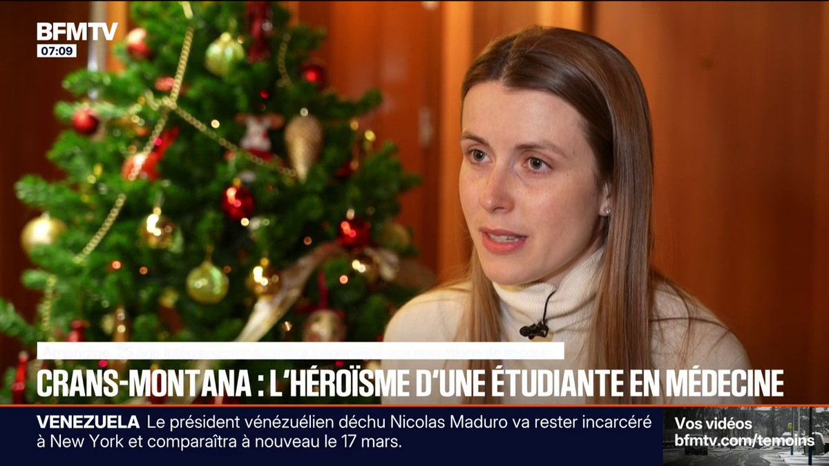 "On n'est pas préparé à ça" L'héroïsme d'une étudiante en médecine qui a porté secours aux victimes de l'incendie à Crans-Montana