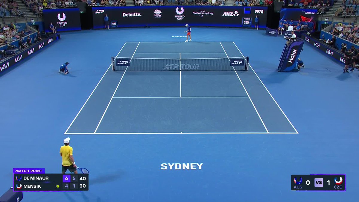 AUSSIE AUSSIE AUSSIE 🇦🇺 De Minaur keeps Australia's hopes alive, taking down Mensik 6-4 6-1 🔥
