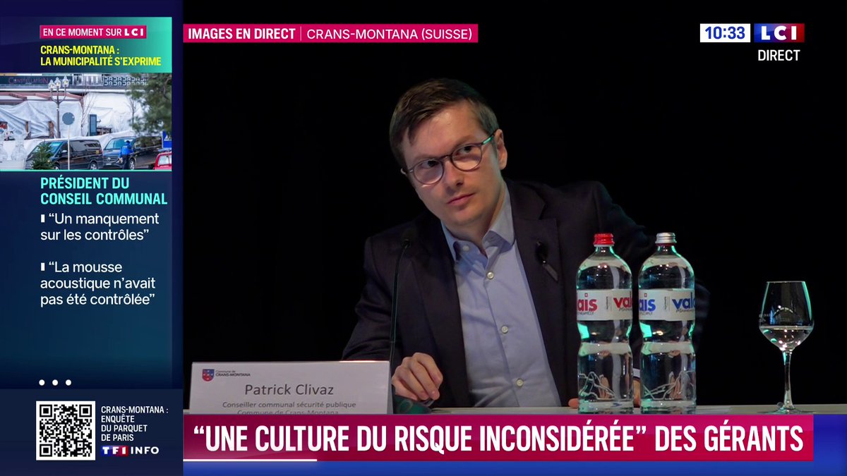 🔴 Incendie mortel en Suisse : "Un système d'alarme incendie n'est pas nécessaire pour ce type d'établissement", souligne Patrick Clivaz, conseiller communal de sécurité publique de la commune de Crans-Montana.