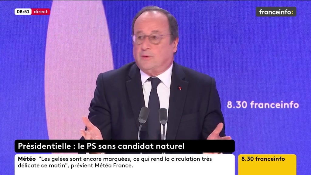 🔴 Présidentielle 2027 ➡️ "Les Français ont besoin de retrouver confiance en eux-mêmes, ils ont besoin aussi d'être rassurés sur la situation [...] C'est ce travail-là qu'il faut engager [...] Il faut se préparer dès aujourd'hui", dit François Hollande