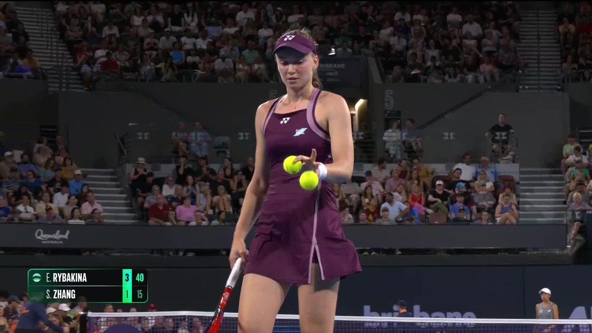 The Elena Rybakina 1, 2 punch is thriving in Brisbane. Serve + rocket backhand… she makes it all look so simple. Boom. 💥🐠