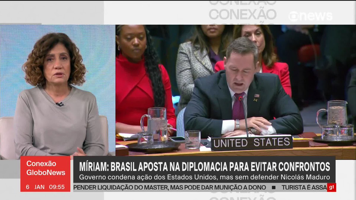 “Posição do Brasil é contra agressões militares e invasão da integridade territorial de países, principalmente vizinhos”, diz Míriam Leitão sobre operação dos EUA na Venezuela. ➡️ Assista à #GloboNews: #ConexãoGloboNews