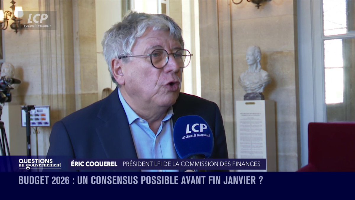 Budget : "Le gouvernement espère que le Parti socialiste ne vote pas la censure en échange de quelques miettes, on verra bien si le Parti socialiste accepte ces miettes", affirme Eric Coquerel. #DirectAN