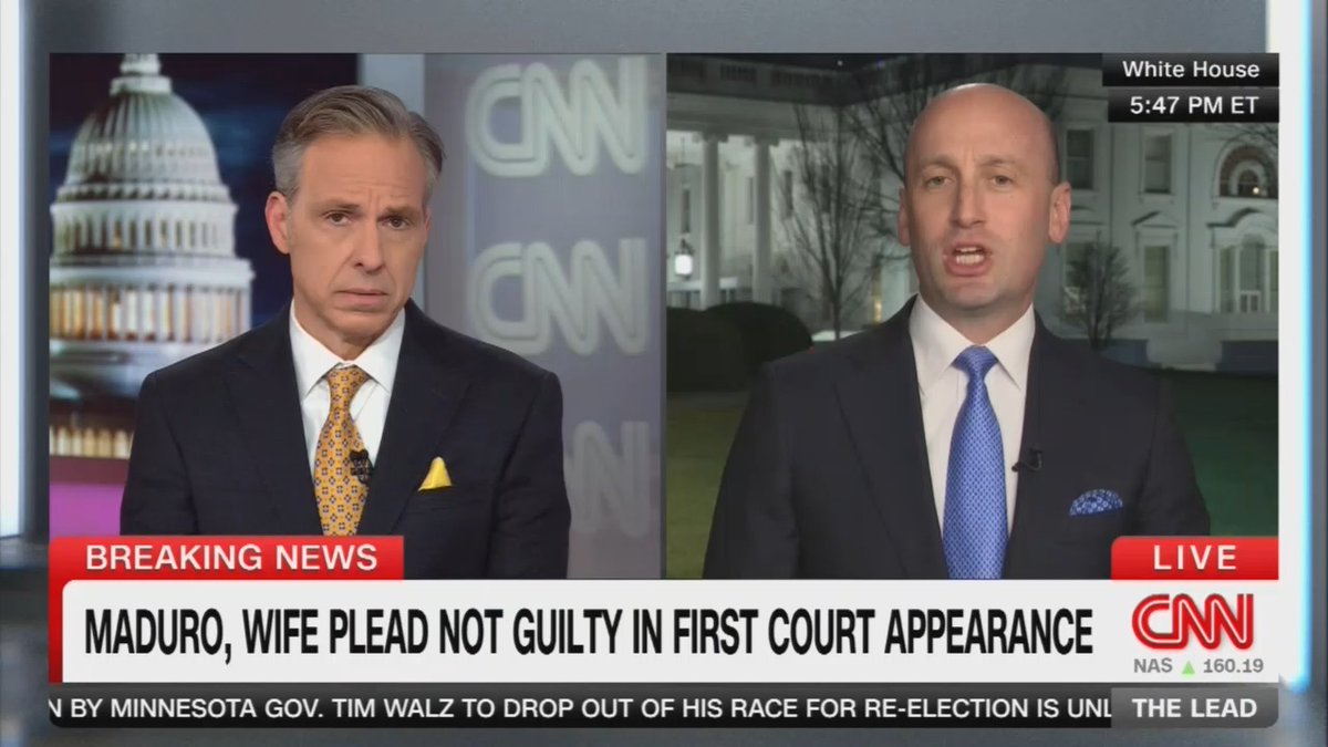 Stephen Miller: This whole period that happened after World War II where the West began apologizing and groveling and begging— Host: I don't even know what you're talking about right now. I asked you if there would be an election in Venezuela.