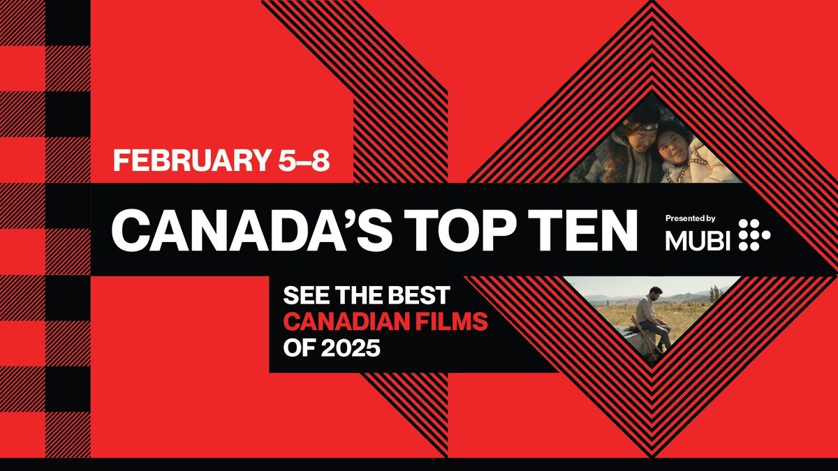 Celebrating the very best of Canadian cinema 🇨🇦 Announcing the 25th edition of TIFF’s annual Canada’s Top Ten list, presented by MUBI Canada, celebrating 2025’s most outstanding Canadian features and shorts. #SeeTheNorth