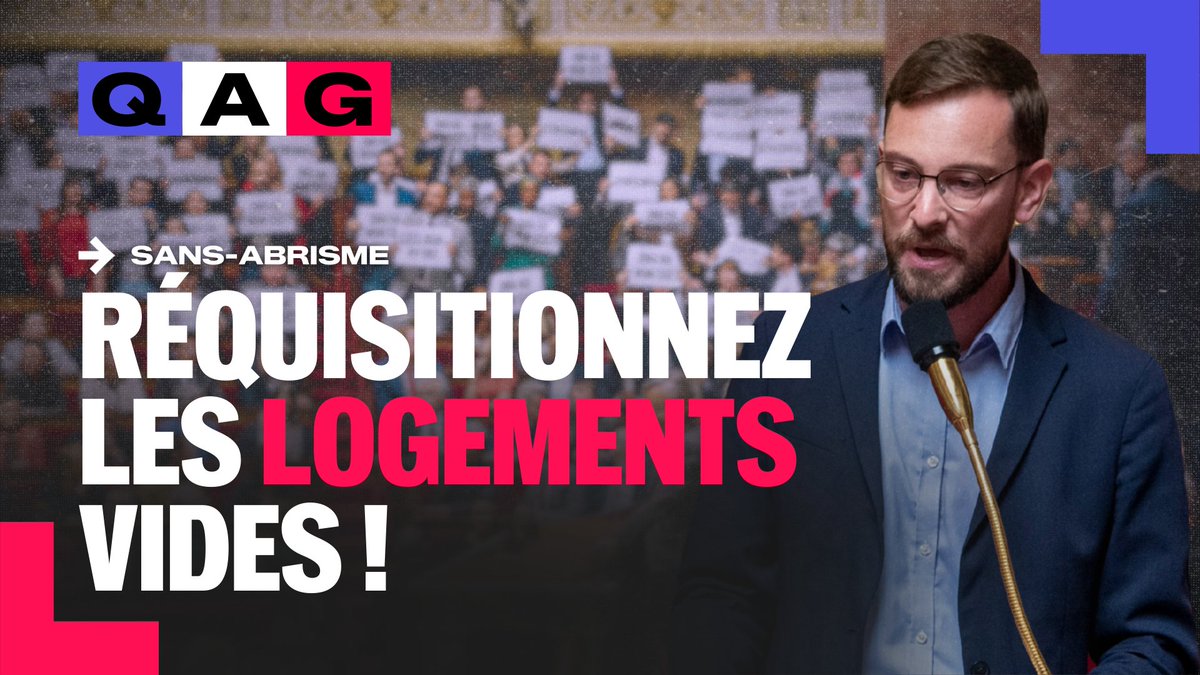 🔴🗣️ « À Reims, un homme de 35 ans est mort de froid dans la rue la nuit de Noël. À Nantes, deux personnes. Trois hommes à Paris, fin décembre. Voilà la conséquence directe de votre politique, celle du laisser-mourir ! Quand cesserez-vous d’engraisser une petite caste d’ultra-riches, au détriment de vies humaines dont vous considérez sans doute, comme Macron, qu’elles ne sont rien ? » - Emmanuel Fernandes #DirectAN #QAG