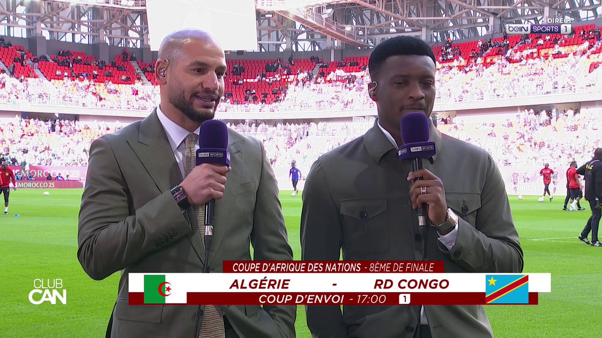 [📺LIVE] 🏆🌍 Le #ClubCAN 🇩🇿 Notre consultant Adlène Guedioura a été honoré par ses supporters et ses anciens coéquipiers au moment de la reconnaissance terrain ! #beINCAN2025 #ALGRDC