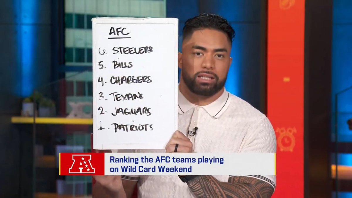 "[They're] the most complete team in the AFC." Manti Te'o has the Patriots as the best AFC team playing on Wild Card Weekend.