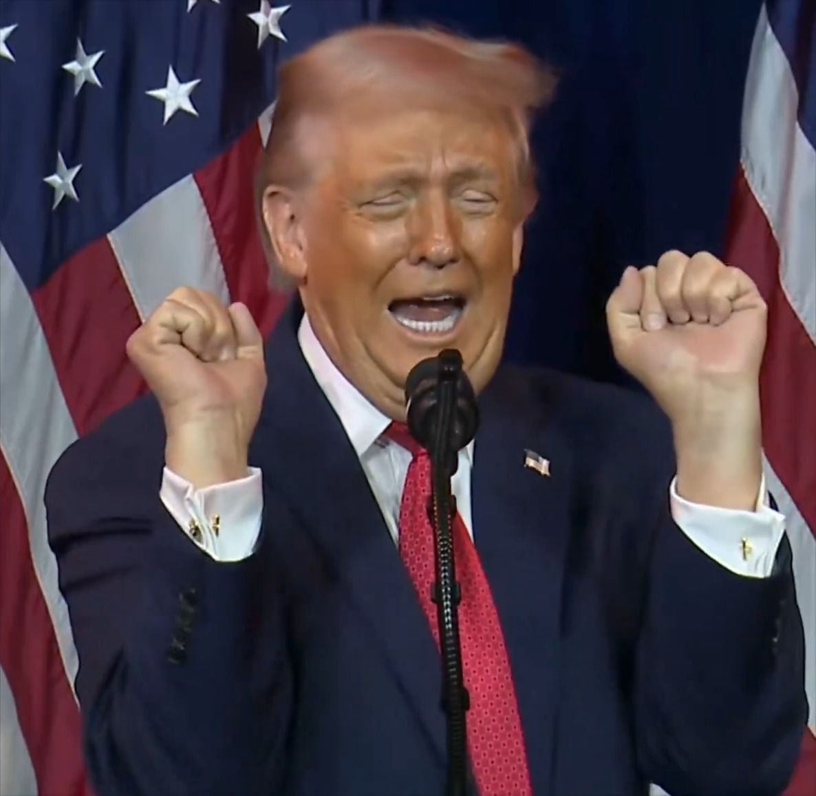 BREAKING: Trump shows just how BETA and CRAZY he is as he tries to mock a Transgender athlete. This guy needs a 6th cognitive test please. So pathetic.