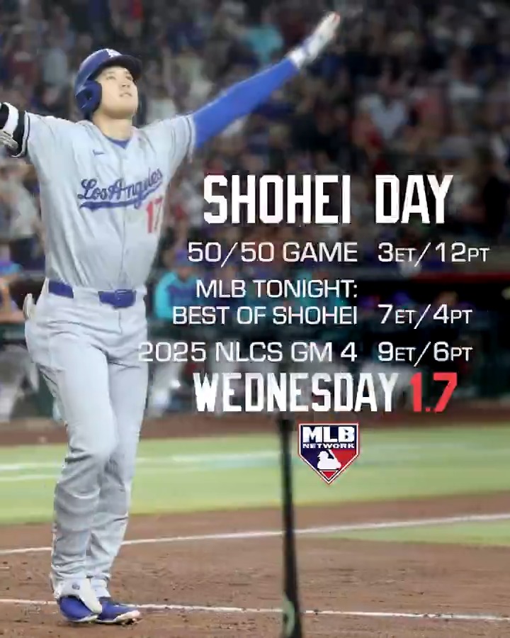 Wednesday, 1/7 is Shohei Day on MLB Network!