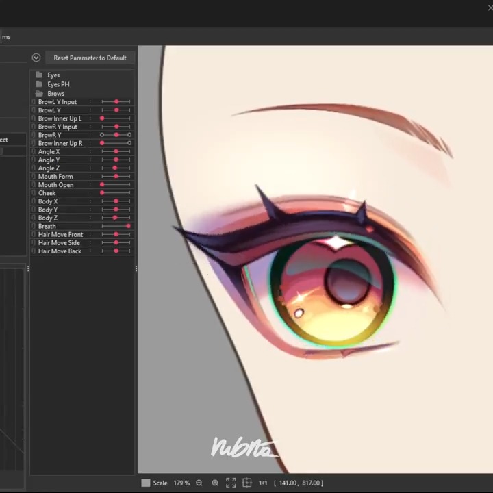 Eye WIP to start the year ✨ #Live2D Vtuber: @/ShoalCrestide Art and Rig by me