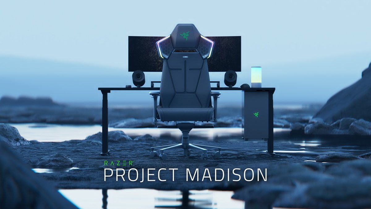 Experience true immersion you can feel, hear, and see with Razer Project Madison: Introducing the next generation fully packaged immersive gaming chair powered with Razer Chroma™ RGB, Multi-Zone Haptic Feedback, and 5.1 surround sound for an immersive soundstage. #CES2026Razer #RazerCES2026 #CES2026