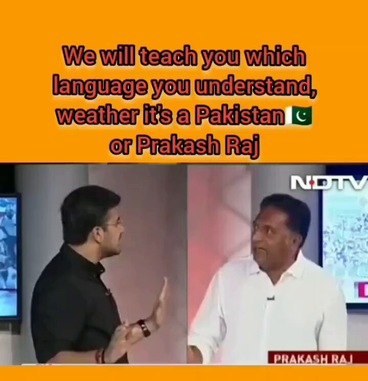 This Anti National and Hindu Hater Says “They want to wipe out Muslims” It’s high time Prakash Raj is given this treatment 👇