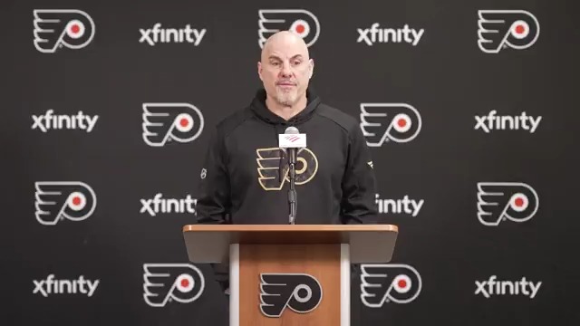 Hear from head coach Rick Tocchet head of Tuesday night's matchup with the Ducks. #ANAvsPHI | #LetsGoFlyers