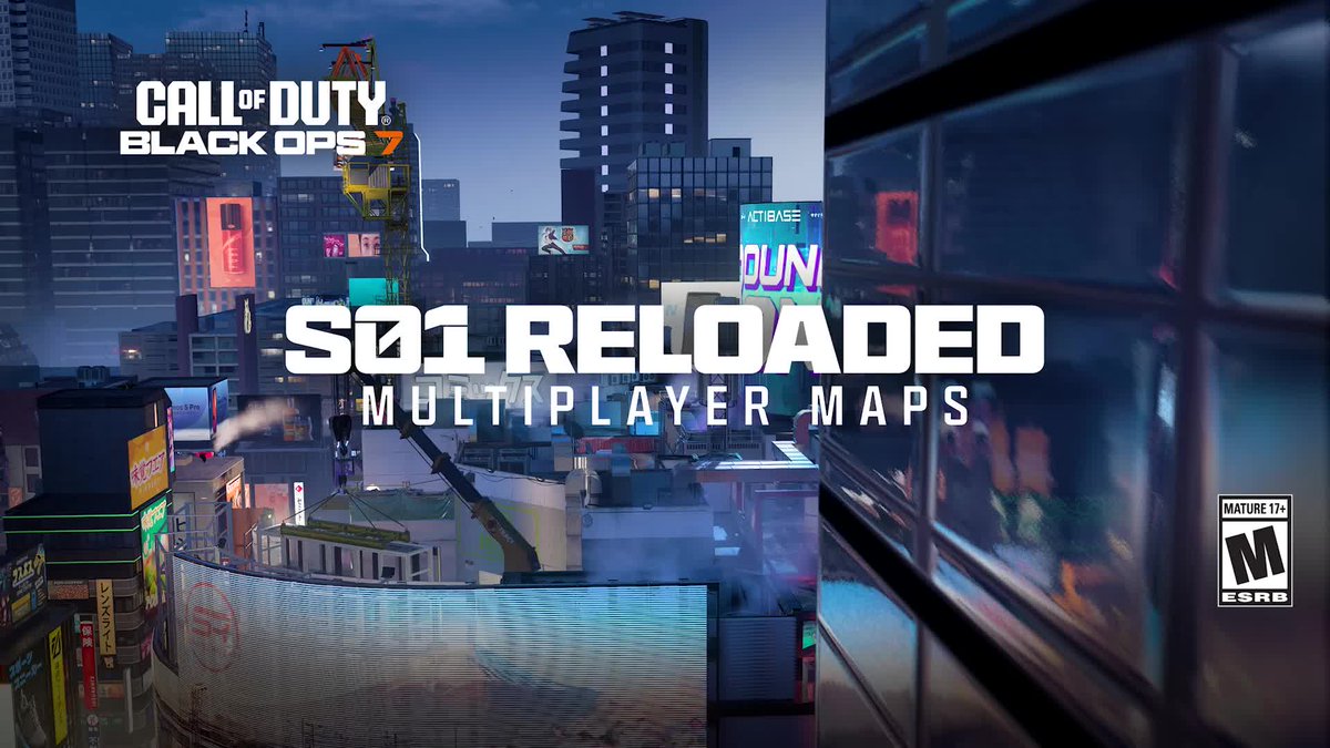 Fight across sky-high rooftops, nuclear facilities, and tight-quarters distillery lanes in the Season 01 Reloaded update of #BlackOps7 Multiplayer on January 8 👇 🌃 Yakei: Brand-new (6v6 + 2v2) ☢️ Meltdown: Remastered (6v6) 🥃 Fringe: Returning (6v6)