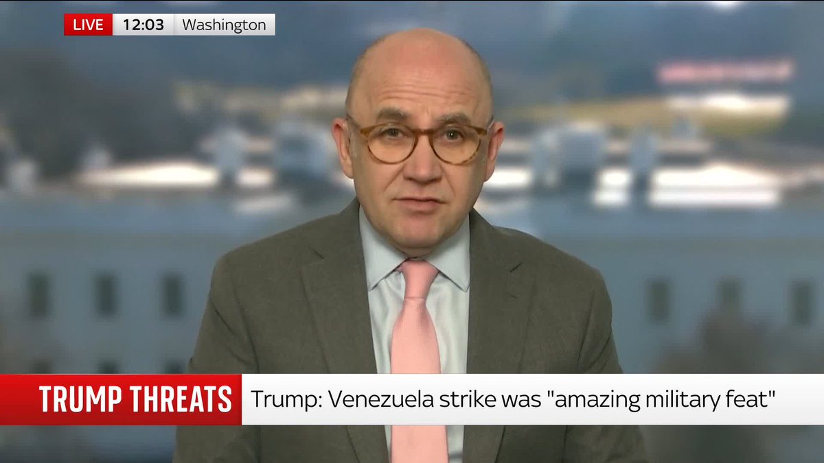 US President Donald Trump has given a speech in which he described America's operation in Venezuela as "an amazing military feat". @SkyDavidBlevins reports from Washington ⬇️ Read more 🔗 📺 Sky 501, Virgin 602, Freeview 233 and YouTube