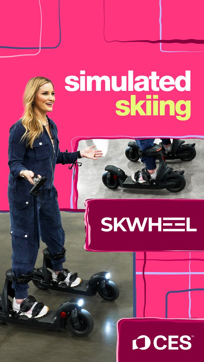 Electric skis that let you ski anywhere?! iJustine tries Skwheel at @ces and don’t be surprised if you see her at the Winter Olympics ⛷️