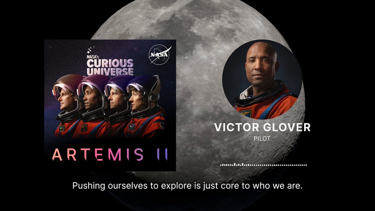 We're entering a new era of exploration, and you're invited. Subscribe to our Curious Universe podcast for a weekly look inside Artemis II, bringing you special access to the people, places, and teamwork behind our return to the Moon: