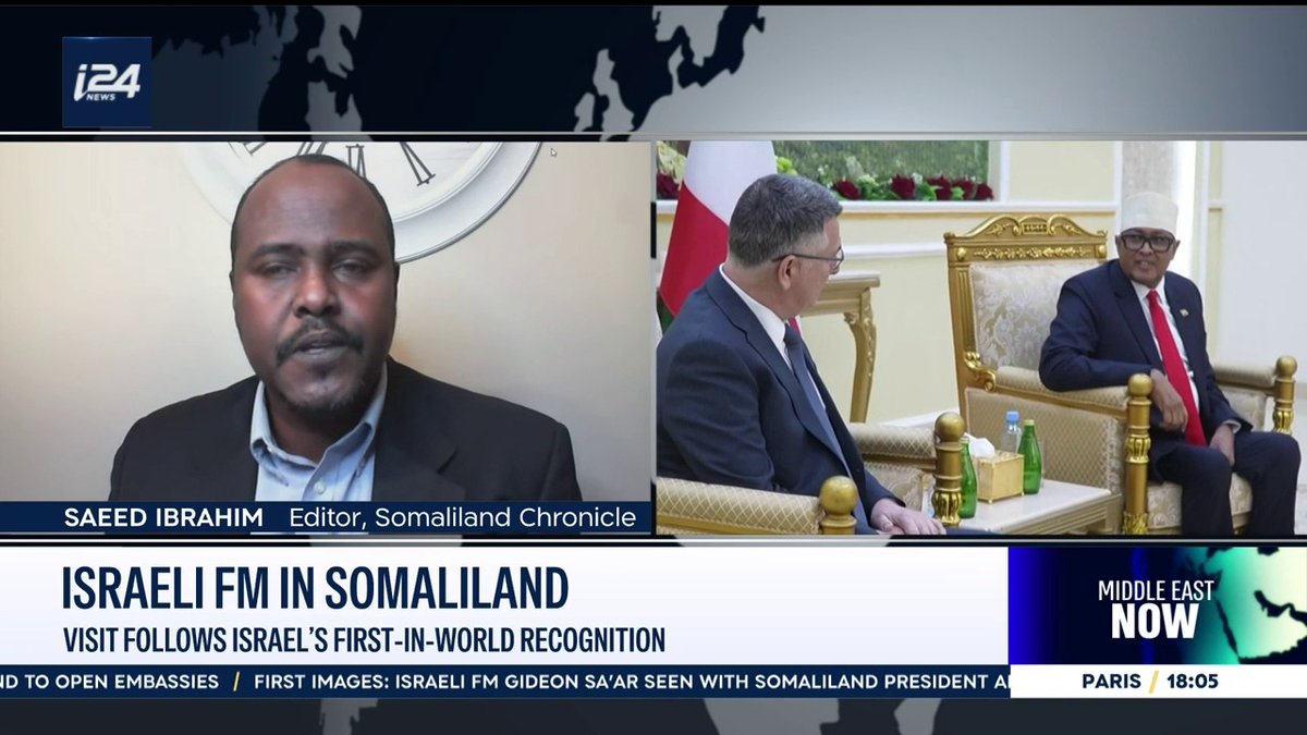 “The President of Somaliland highlighted cooperation with Israel on political and security issues, but economic collaboration, especially in natural resources, will take Somaliland to a new level,” Saeed Ibrahim - סעיד אברהים joins Laura Cellier on #MiddleEastNow