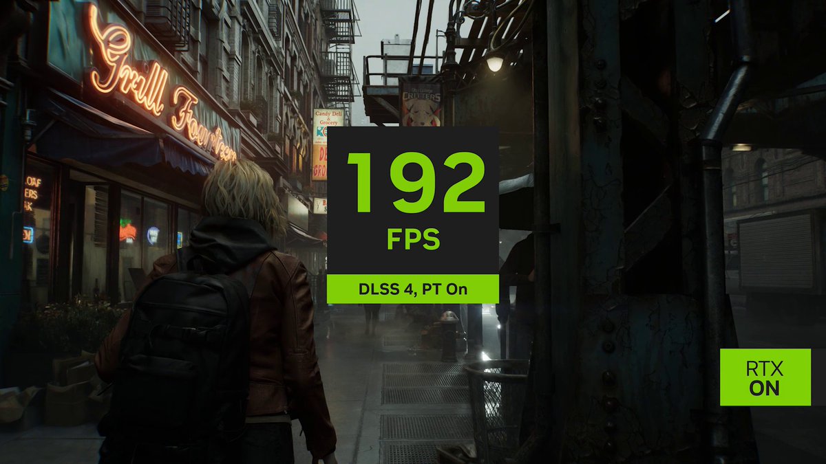 Resident Evil Requiem is #RTXOn featuring path tracing and NVIDIA DLSS 4 with Multi Frame Generation. Learn More →