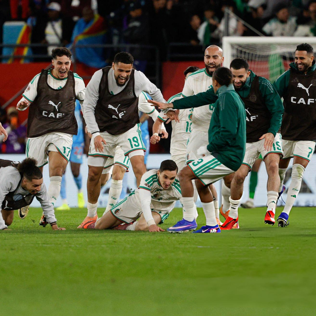 On the pitch. In the stands. Across all of Algeria. Boulbina’s finish was felt. 🇩🇿 #TotalEnergiesAFCON2025 | #WeCelebrateDifferent
