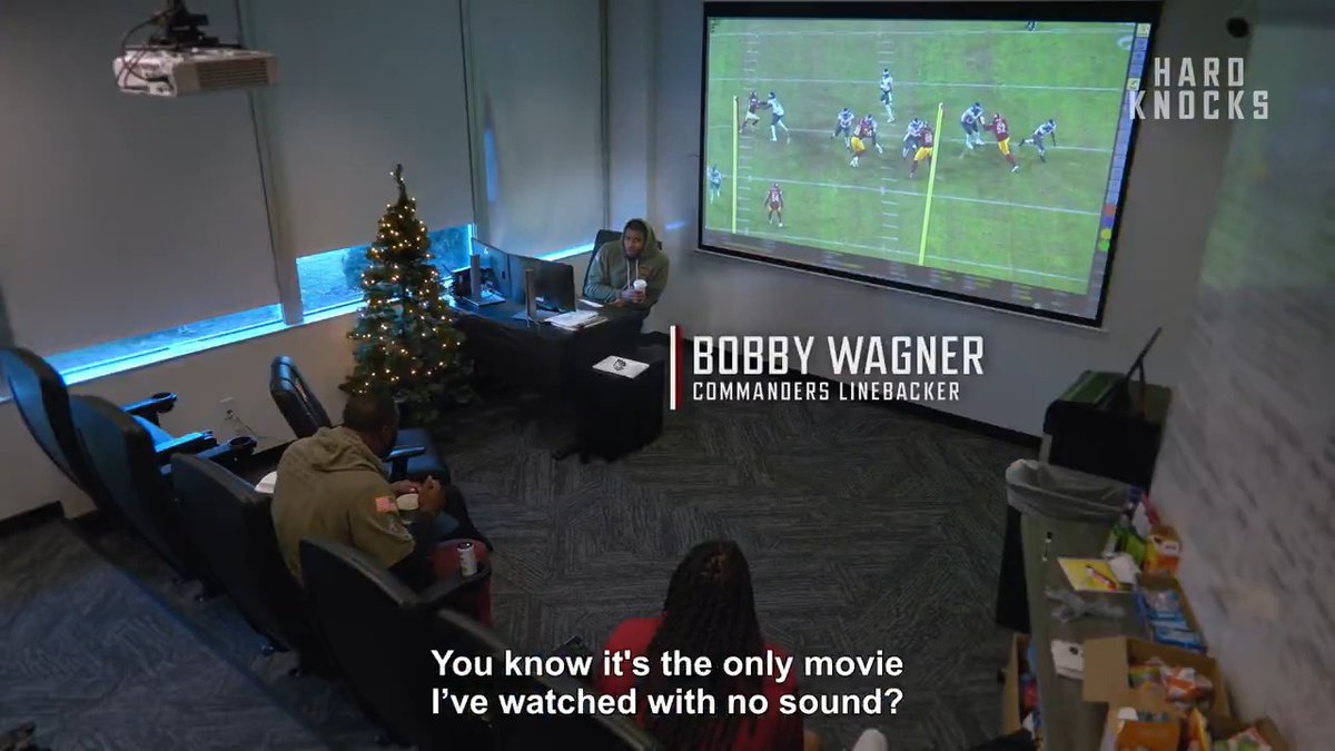Bobby Wagner really watched an entire movie without sound 😂 @bwagz | @commanders Hard Knocks In Season with the NFC East tonight at 9pm ET on @HBOMax
