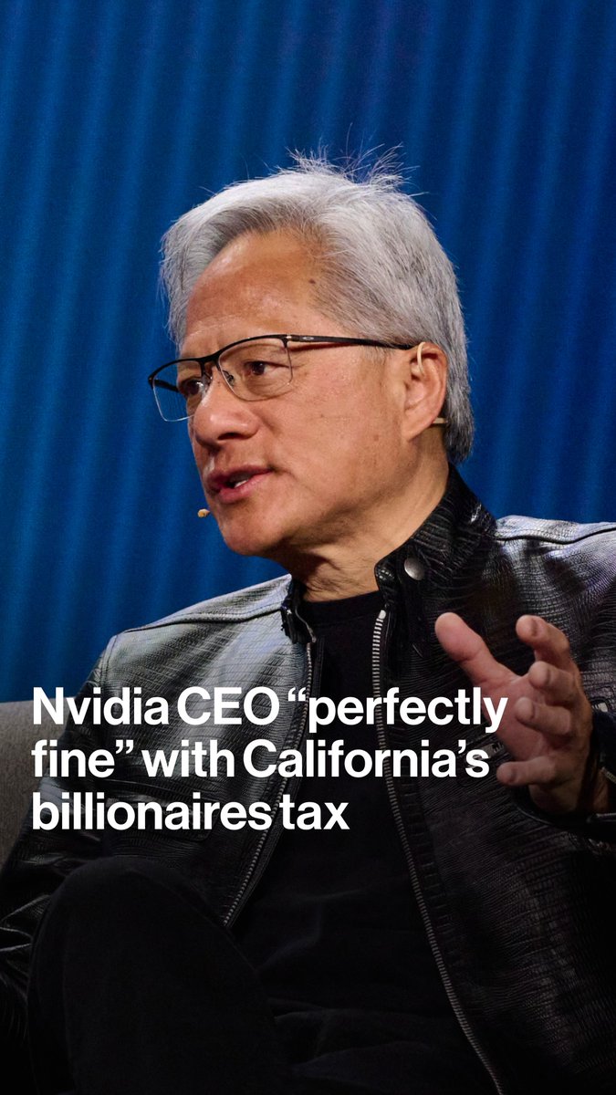NVIDIA CEO Jensen Huang, the world’s ninth-richest person and head of the most valuable company, said he isn’t concerned about a billionaires tax under consideration in his home state of California