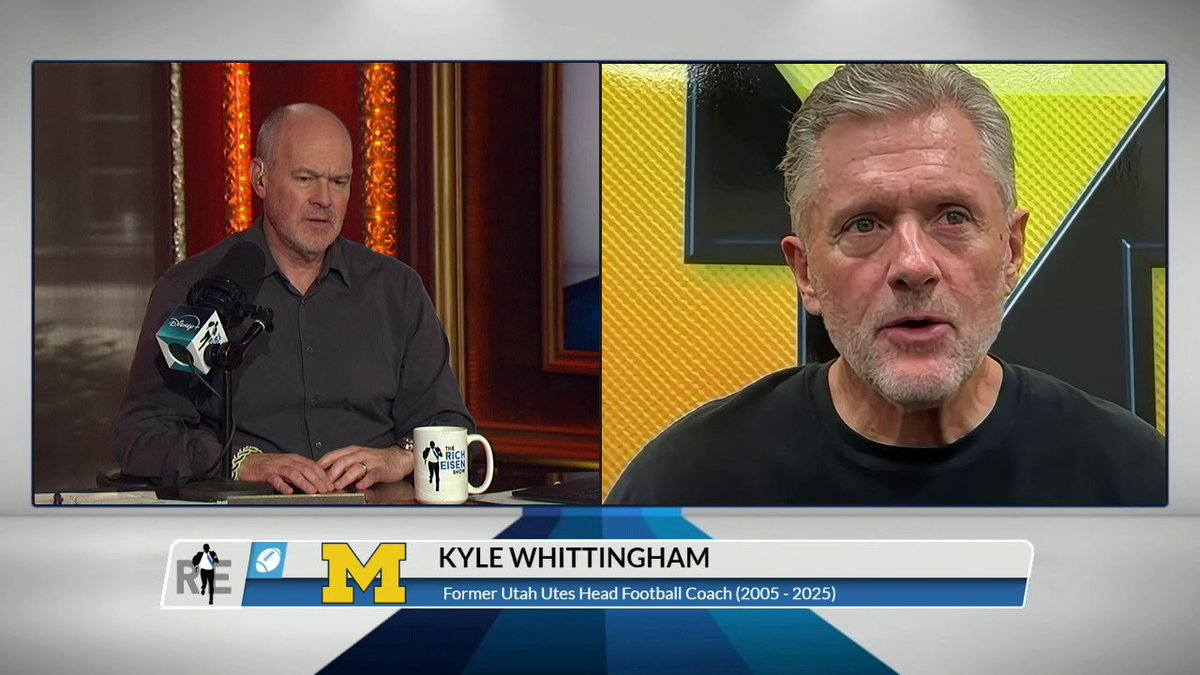 "It's Michigan. Top-five job, excellent athletes, phenomenal tradition, resources, you've got it all here." Michigan Head Coach Kyle Whittingham on why he decided to coach the Wolverines ✍️ (via Rich Eisen Show)