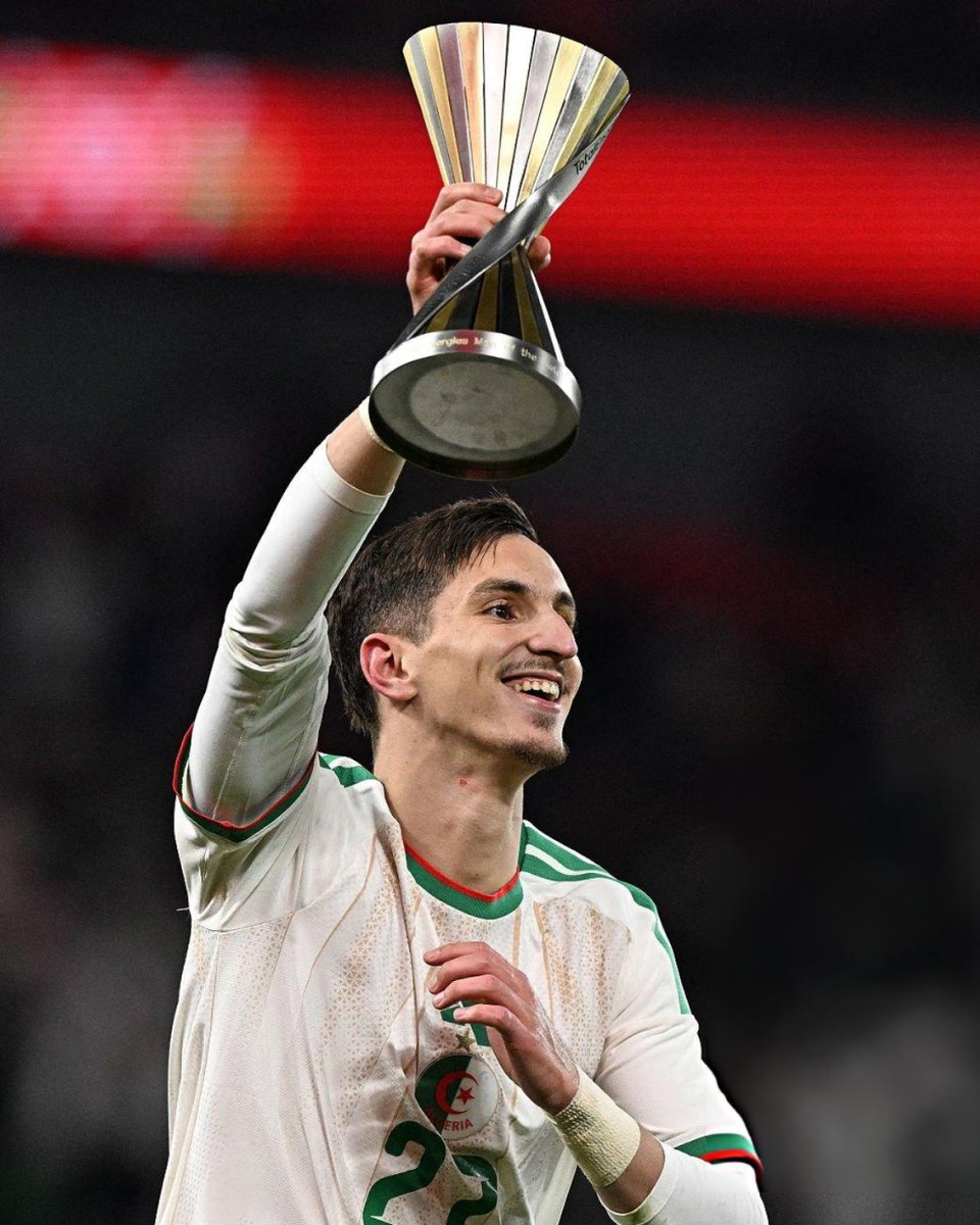 A proud moment for Boulbina with the TotalEnergies Man of the Match award. 🇩🇿 #TotalEnergiesAFCON2025 | Football Together