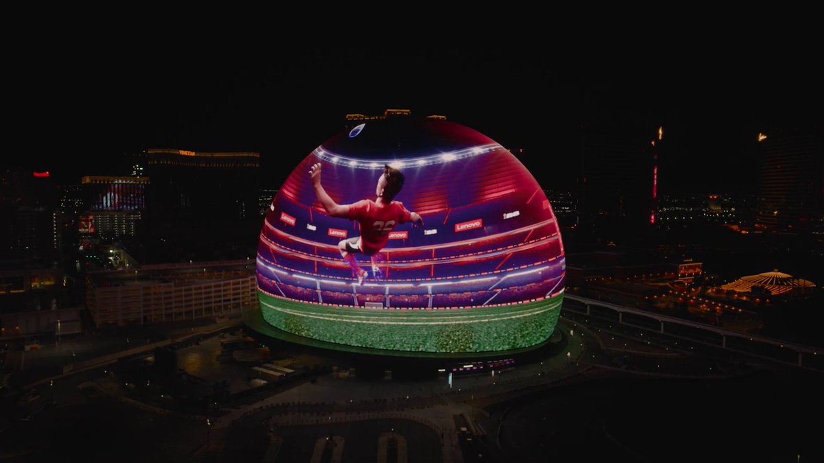 Hey Sphere! We look great together, don't you think? ✨ Tune in today to see Lenovo Tech World live at Sphere during CES 2026! Learn more:
