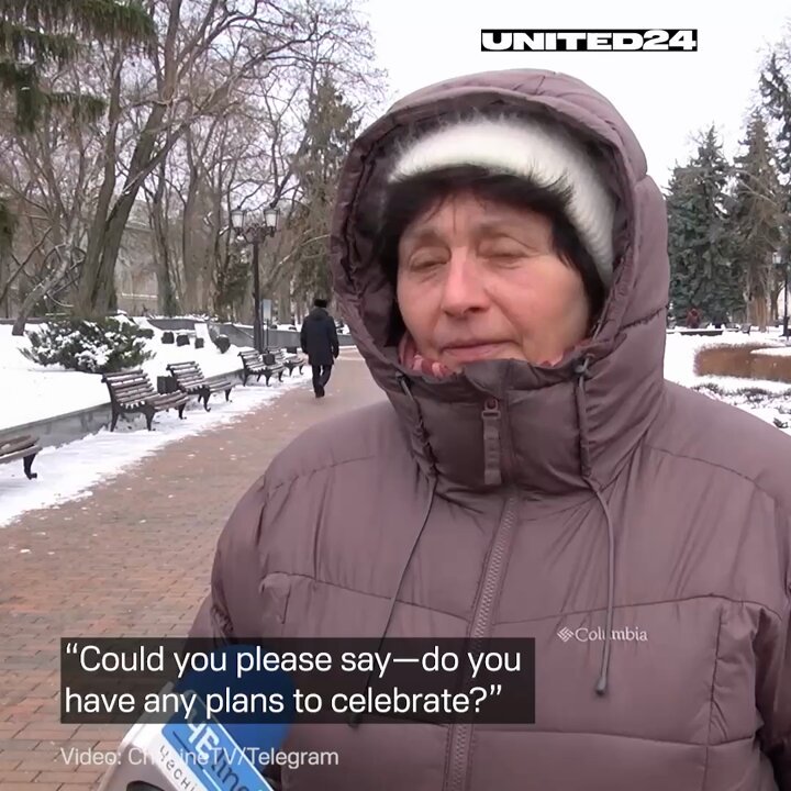 Russian drone interrupts street interview in Ukraine.