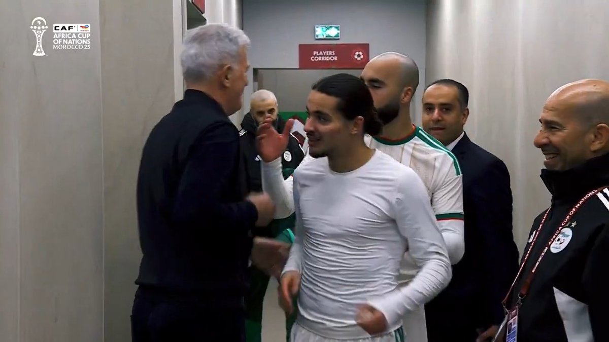 We had to join in on this dressing room party with Algeria. 🤩🇩🇿 #TotalEnergiesAFCON2025 | #WeCelebrateDifferent