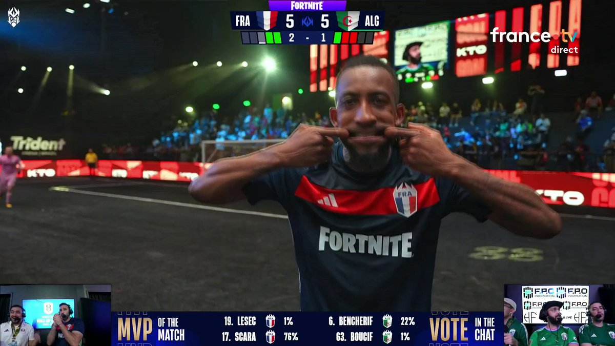 👑 #KINGSLEAGUE|🤩🇨🇵 C’est fait : les Bleus S’IMPOSENT aux tirs au but face à l’Algérie ! 📺 Suivez le match en direct sur France 4 et sur :