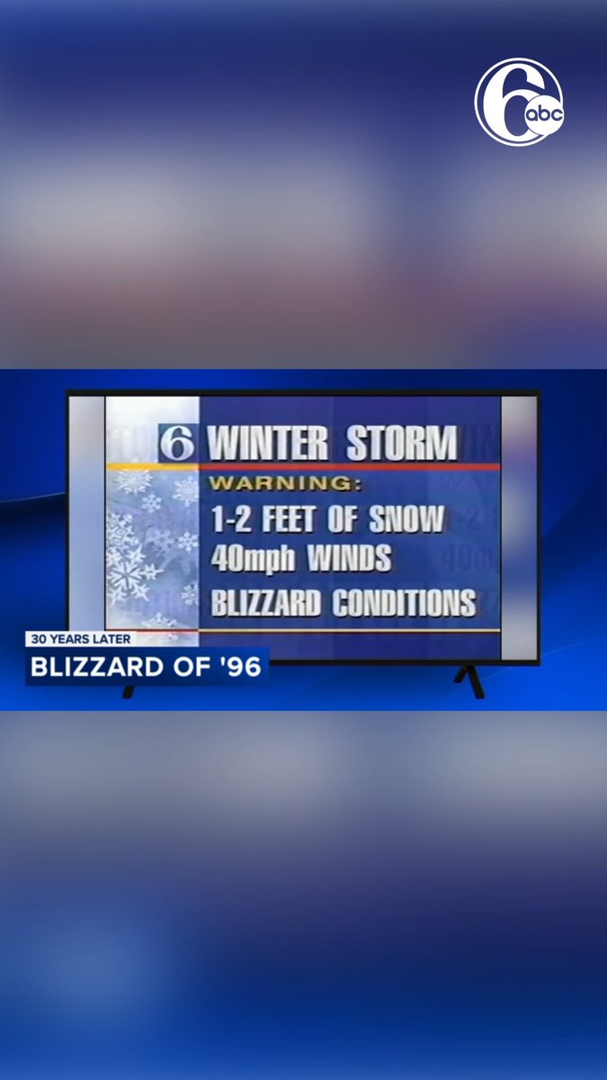 FROM THE ACTION NEWS VAULT: This week, we're looking ahead to temperatures approaching 60 degrees. But 30 years ago today, it was a much different forecast. Here's a look back at the record-breaking blizzard of '96.