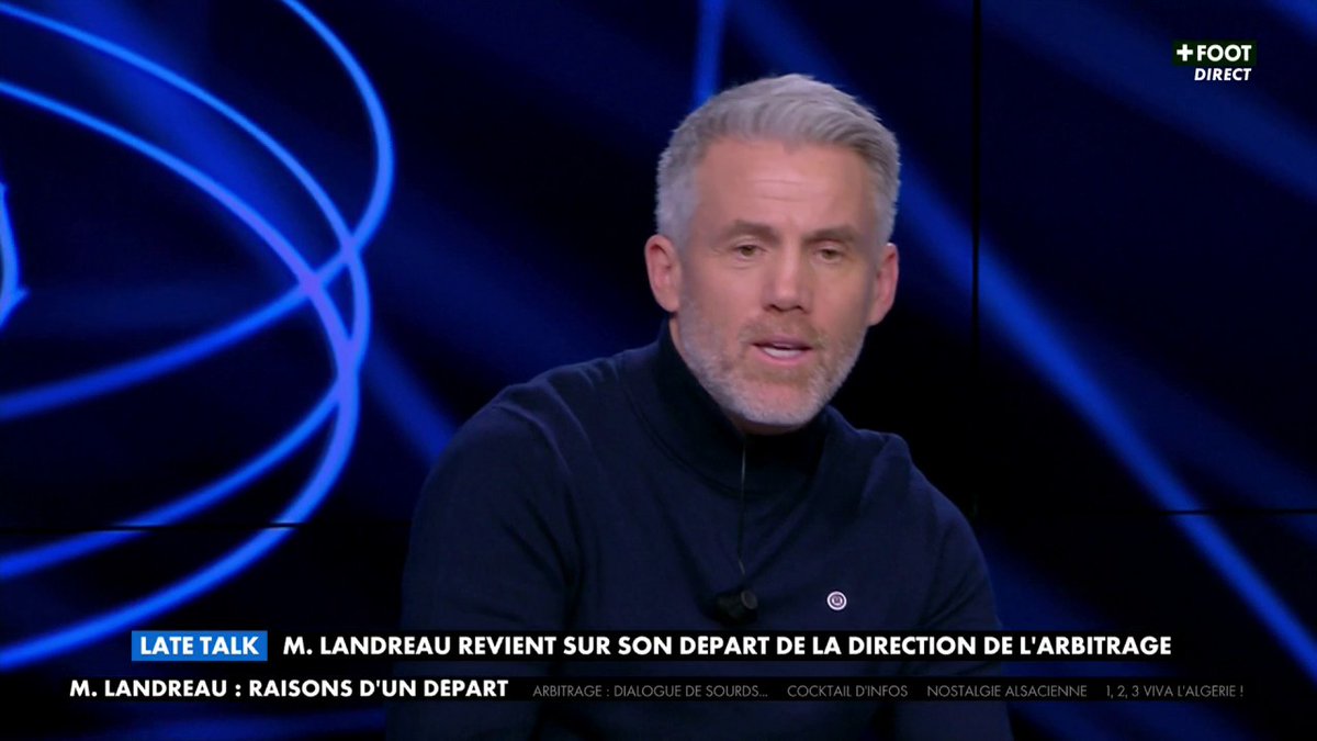 "Pendant 1 an et demi (comme conseiller à la DTA) je n'ai pas vu M. Létang [...] il y a besoin d'une vraie réunion" 🗣️ Mickaël Landreau, analyse la situation avec les arbitres de Ligue 1 💥 Le Late c'est maintenant sur CANAL+ FOOT (spoiler : on va parler de Rayan Cherki 😏)
