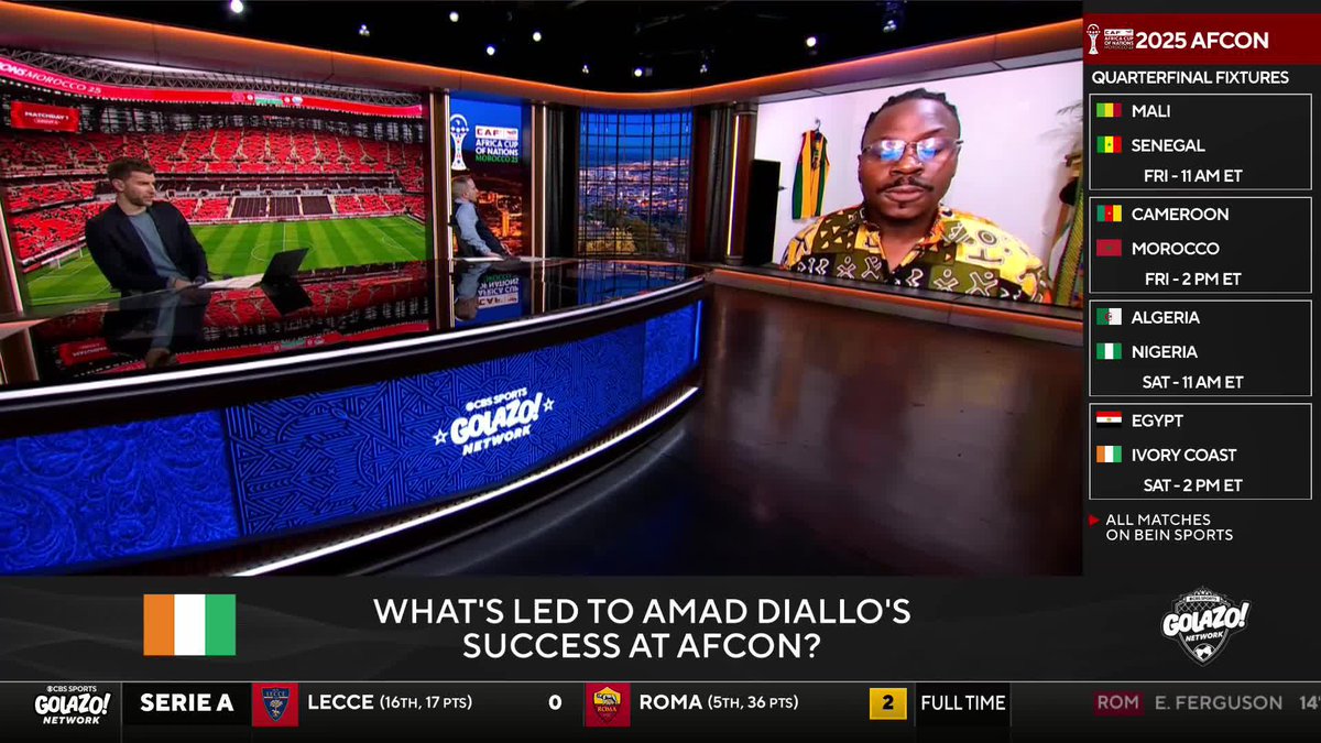 “He’s just been absolutely spectacular. For me… probably the best performing player at AFCON.” Mbizo Mzamane on the success of Manchester United and Ivory Coast player Amad Diallo at AFCON ✨