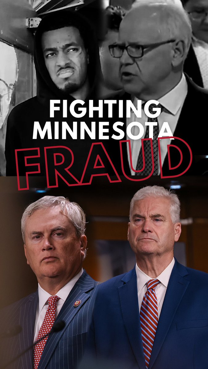 🚨 THEY TRIED TO WARN US. 🚨 Tomorrow, the Minnesota lawmakers who sounded the alarm on the MULTIBILLION DOLLAR fraud scandals are coming to DC. While Tim Walz and MN Democrats looked the other way, these leaders were on the front lines exposing the THEFT of your taxpayer dollars. House Republicans are blowing the lid off the Somali Fraud Scandal. The receipts are coming out. 🧾🔥 🎥 TUNE IN to Oversight Committee tomorrow at 10 AM ET.