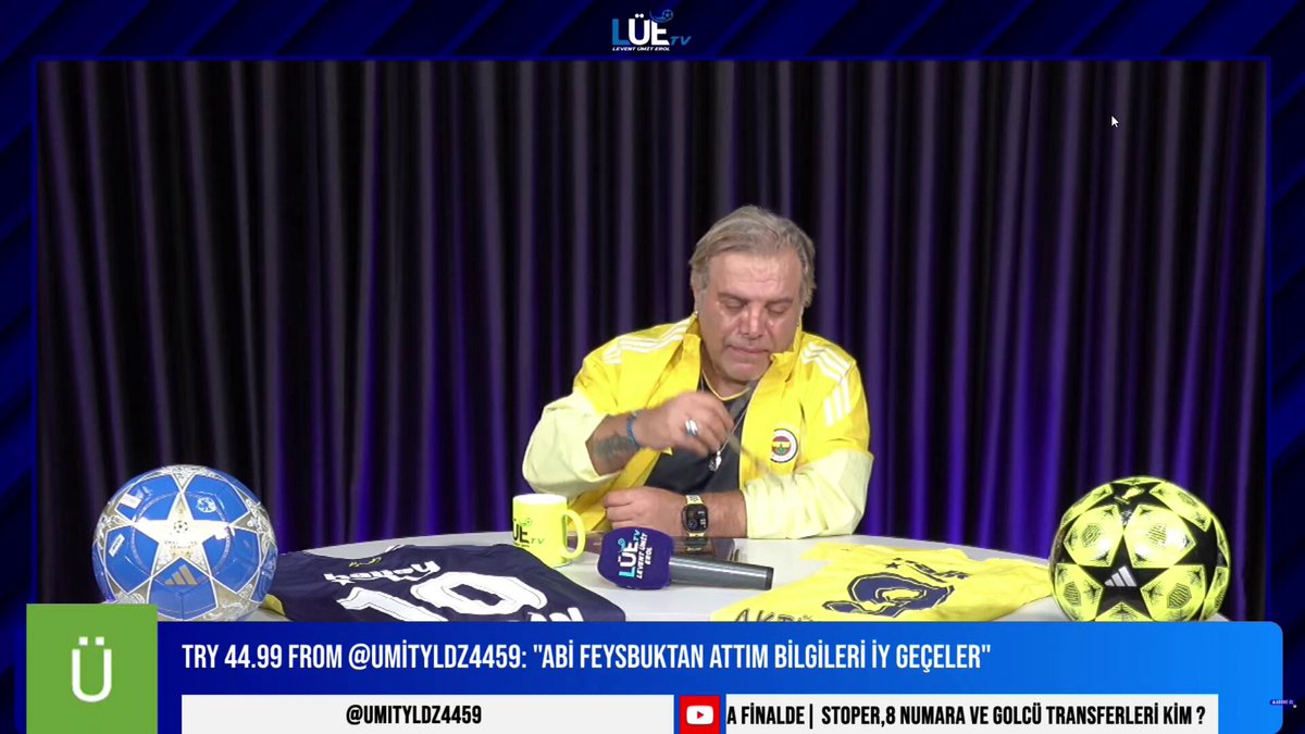 FENERBAHÇE - GALATASARAY SÜPER KUPA FİNALİ Levent Ümit Erol: - Fenerbahçe, ne kadar eksik olursa olsun Fenerbahçe'dir. Ve Galatasaray'a karşı motivesi herkese karşı olan motiveden fazladır. - MHK'nın hakemlerinin her iki takıma felaket yaşatmamasını diliyorum. LEVENT ÜMİT EROL CANLI: