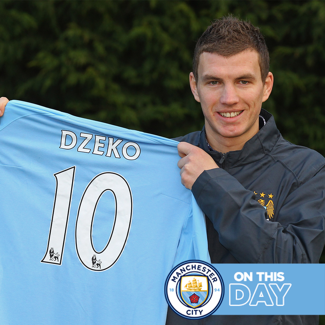 #OnThisDay: #ManCity signed Edin Džeko [2011] 🔵 189 Apps ⚽️ 72 Goals 🅰️ 39 Assists 🏆 Premier League [x2] 🏆 FA Cup [x1] 🏆 League Cup [x1] 🏆 Community Shield [x1] 🏅 Premier League Player of the Month [x1]