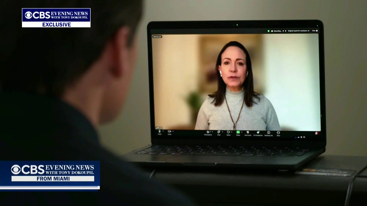 EXCLUSIVE: Venezuelan opposition leader Maria Corina Machado told Tony Dokoupil that the day of Nicolás Maduro's capture "will go down in history as the day justice defeated tyranny" and that President Trump and the U.S. "have done much more than anybody thought was possible."