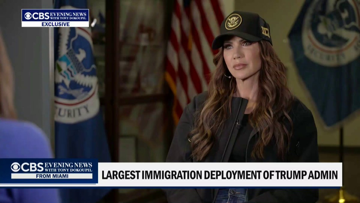 The Trump administration has begun a massive deployment of hundreds of Department of Homeland Security agents to the Twin Cities area as it escalates its federal crackdown amid a widening fraud scandal in Minnesota. CBS News' Nicole Sganga spoke exclusively with DHS Secretary Kristi Noem.