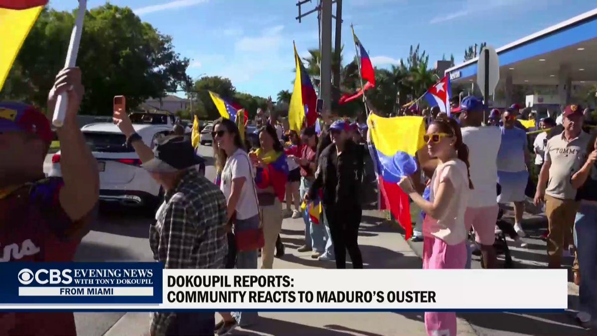 After decades of fear and instability, Venezuelans in the U.S. are cautiously hopeful about what comes next. Tony Dokoupil spoke to Venezuelans in Doral, Florida, who told him they're feeling hopeful for Venezuela's future.