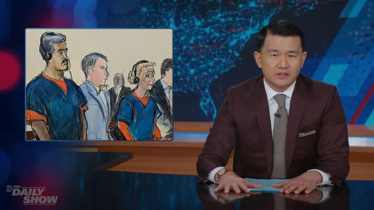 Nicolás Maduro is facing justice in the best legal system in the world that we illegally kidnapped him to Ronny Chieng