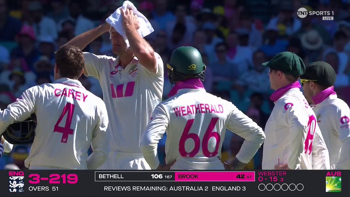 The partnership is broken for England as Brook is dismissed!