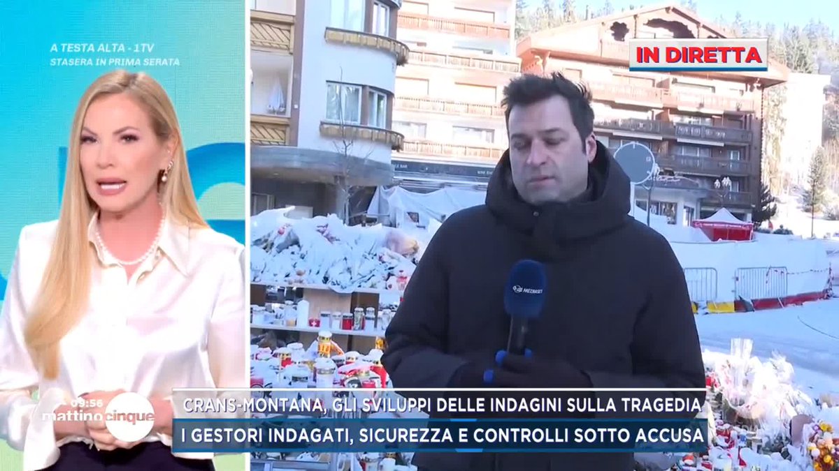 #CransMontana, Un video incastrerebbe i gestori del locale: lei in fuga in strada con la cassa durante la strage #Mattino5